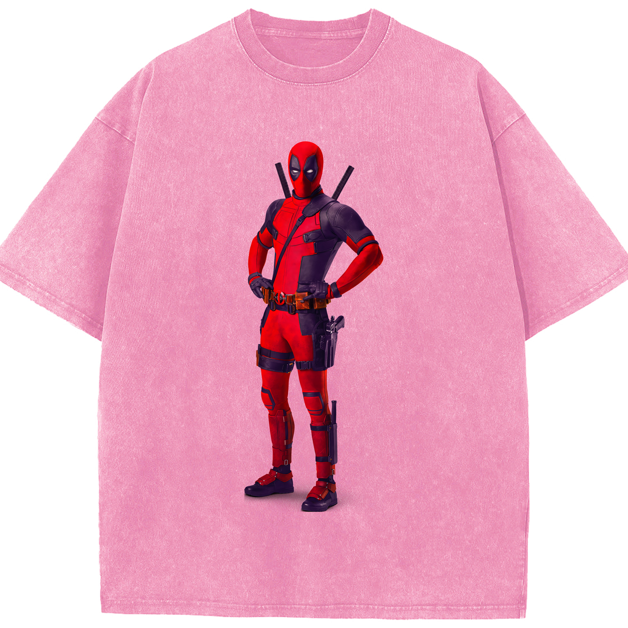 （画像用） Deadpool デッドプール 綿100% ヴィンテージ風 半袖Tシャツ（フロントプリント）